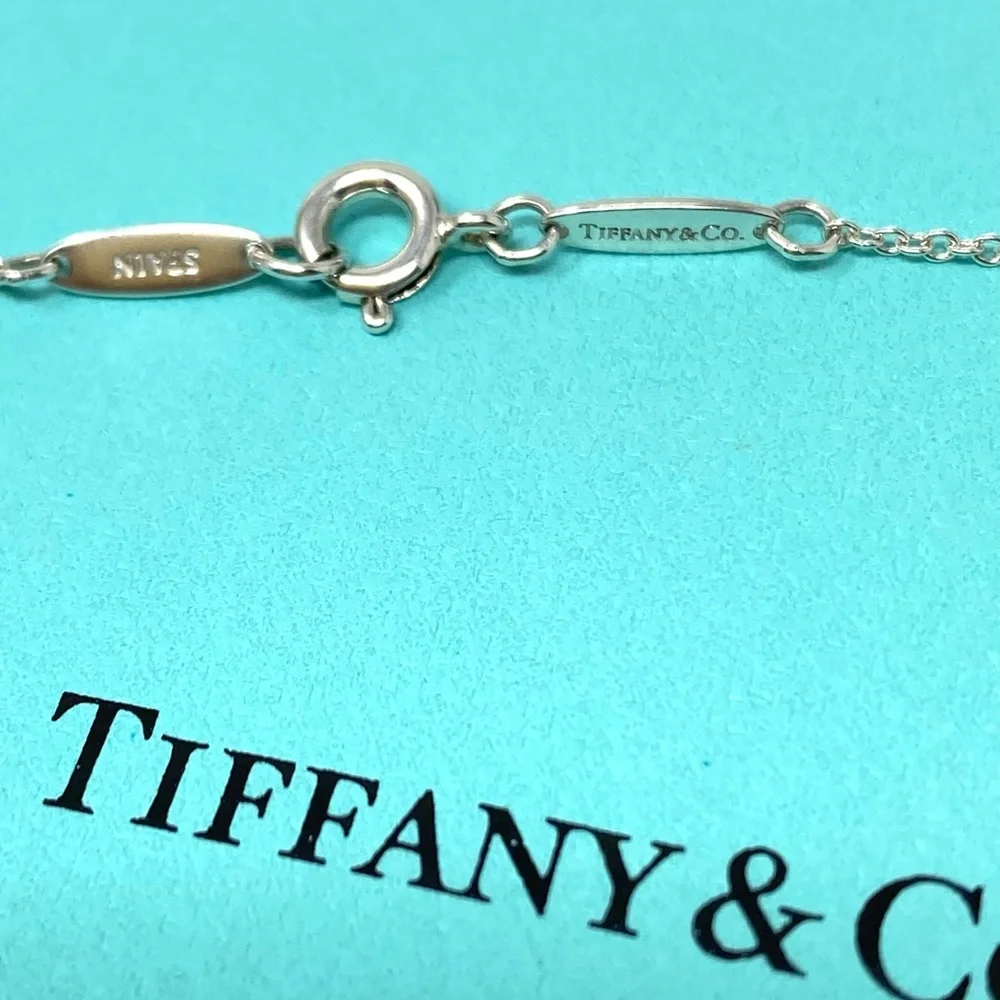 💯% Authentic Tiffany & CO. Elsa Peretti Mini Open Heart Pendant Necklace💕 - Picture 4 of 7